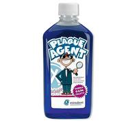 Miradent Plaque Agent® - Solución para enjuague dental (500 ml, para control de placa para niños, con agradable sabor a goma de burbujas, lista para usar, incluye tapón dosificador, sin eritrosina,