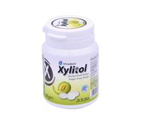 miradent Xylitol Drops Melone - Caja de 60 g para caramelos para el cuidado dental, sin azúcar, sabor afrutado, preventivo de caries, vegano, sin gluten
