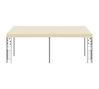 Mirador de montaje en pared, 6 x 3 x 2,5 m, color crema | Construcción de pared resistente, revestimiento de poliéster, fijación por estacas incluidas, espacio exterior adicional