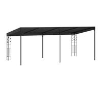 Mirador de montaje en pared, 6 x 3 x 2,5 m, color gris | Revestimiento de poliéster, construcción de pared resistente, estacas incluidas, balcón extensible, patio y terraza