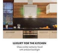 Mirage 60 campana extractora 550 m³/h panel táctil Ambient EEC A++ blanca Klarstein