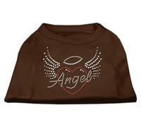 Mirage Angel - Camisa de Perro con Diamantes de imitación, tamaño pequeño, Color marrón