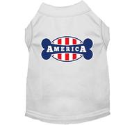 Mirage Bonely in America - Camisa para Perro, Talla XS, Color Blanco