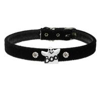 Mirage Ghost Charm Collar, 12 Pulgadas, Negro/Terciopelo