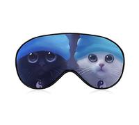 Mirage Star Cats Sleep Mask Night Cover Eye para mujeres y hombres BlockLight para avión, viaje, siesta, correa ajustable