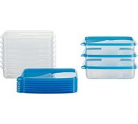 MiraHome Recipiente para almacenar y congelar alimentos frescos 0,75l rectangular poco profundo 18x12x5cm set de 10 Calidad austriaca