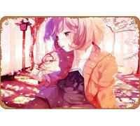 Mirai Kuriyama, Beyond The Boundary - Póster de anime para decoración de pared del hogar, letrero de metal retro de 20 x 30 cm