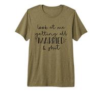 Mírame casándome Todo & Mierda Divertido Novia Novio Meme Camiseta Premium