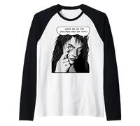 Mírame En El Delineador De Ojos Y Di Que Pop Art EMO Goth Girl Camiseta Manga Raglan