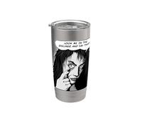 Mírame En El Delineador De Ojos Y Di Que Pop Art Emo Goth Girl Vaso térmico de acero inoxidable de doble pared