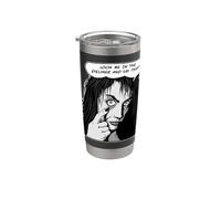 Mírame En El Delineador De Ojos Y Di Que Pop Art Emo Goth Girl Vaso térmico de acero inoxidable de doble pared