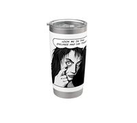 Mírame En El Delineador De Ojos Y Di Que Pop Art Emo Goth Girl Vaso térmico de acero inoxidable de doble pared