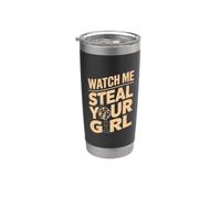 Mírame robar a tu chica - Ajedrez Divertido Vaso térmico de acero inoxidable de doble pared