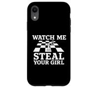 Mírame robar a tu chica divertido jugador amante del ajedrez Carcasa para iPhone XR