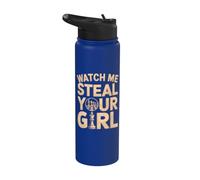 Mírame robar a tu chica - Divertido jugador de ajedrez Stainless Steel Insulated Water Bottle