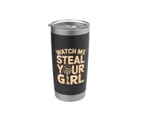 Mírame robar a tu chica - Divertido jugador de ajedrez Vaso térmico de acero inoxidable de doble pared