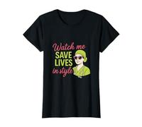 Mírame Salvar Vidas con Estilo Diseño de Enfermera Camiseta