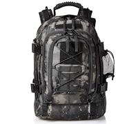 Miramrax - Mochila táctica militar del ejército, mochila de asalto para hombre, mochila de supervivencia, bolsa de 3 días para senderismo, Camuflaje negro, 40L US, Deporte