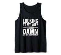 Mirando a mi Esposa Creo Que Ella es una Mujer afortunada Camiseta sin Mangas