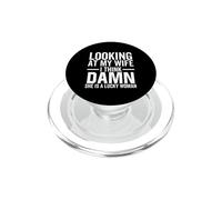 Mirando a mi Esposa Creo Que Ella es una Mujer afortunada PopSockets PopGrip para MagSafe