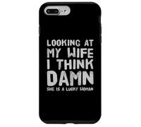 Mirando a mi Esposa Maldita Sea Ella es una Mujer afortunada Refranes Graciosos Carcasa para iPhone 7 Plus/8 Plus