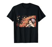 Mirando a mi hija Mori Belleza Japonesa Hanami Ukiyoe Flor Flor Bella Camiseta