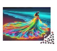 Mirando atrás Mujer Rompecabezas Imposible,desafío for Adults Falda de Arco Iris 1000 Piezas Obra De Arte De Juego De para Adultos Y Niños A Partir De 12 Años 1000pcs (75x50cm)