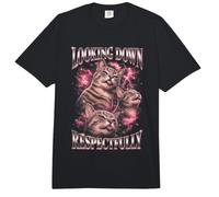 Mirando hacia Abajo respetuosamente el pie de los Gatos Divertido Comfort Colors Adult Heavyweight T-Shirt