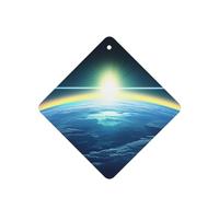 Mirando hacia arriba a la Tierra 4 tarjetas ambientadoras para automóvil, ambientadores desechables colgantes para vehículos, aroma a lavanda