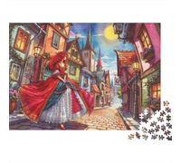 Mirando más allá del callejón Puzzle 1000 Piezas Adultos Y Niños,Regalo Ideal,Premium,Cartón Red Dress,Anti-estrés,Deco Pared,Rompecabezas,14 Años+,Relax,Desafío,Reto,Educativo 38x26cm