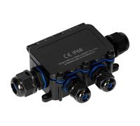 Miratic Caja Estanca Exterior Electrica IP68 para Conexiones 0,5-6,0mm² de Alta Protección para Uso en Exteriores IK09 (4 vías: 2xM20, 2xM16 - T)