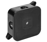 Miratic Caja Estanca Exterior IP44 con 4 Prensaestopas de Goma 85x85x35mm Caja para Cables Eléctricos - Caja Empalmes Superficie para Conexiones (Negro)