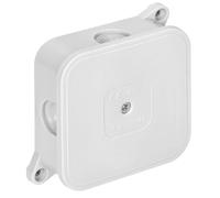 Miratic Caja Estanca Exterior IP44 con 4 Prensaestopas de Goma 85x85x35mm Caja para Cables Eléctricos - Caja Empalmes Superficie para Conexiones (Blanco)