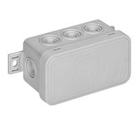 Miratic Caja Estanca Exterior IP54 para Cables - Caja para Cables 8 Aperturas Medidas 80x45x41mm - Caja Conexiones Exterior de Superficie para Instalaciones Eléctricas (Gris)