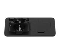 Miratic Enchufe Doble Rectangular Hermético Tipo E Grado de Protección IP55 (Negro)