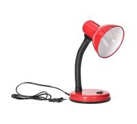 Miratic Flexo Escritorio E27 LED | Lampara de Mesa Flexible con Brazo Articulado de Acero | Para Estudio y Mesita de Noche (Sin Bombilla) (rojo)