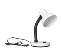 Miratic Flexo Escritorio E27 LED | Lampara de Mesa Flexible con Brazo Articulado de Acero | Para Estudio y Mesita de Noche (Sin Bombilla) (blanco)