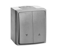 Miratic Interruptor Pared, Interruptor Superficie, Interruptor Doble, Ideal para Persiana Electrica. Diseño Elegante y Funcional para Uso Doméstico y Comercial IP55