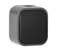 Miratic Interruptor Pared Unipolar 10A Interruptores de Luz IP54 para Espacios Húmedos como Garajes Talleres o Espacios Industriales (Gris-Negro)