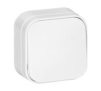 Miratic Interruptor Pared Unipolar Diseño Elegante Protección IP20 Interruptor Superficie Adecuado para Uso Doméstico y Comercial es Ideal para Interiores (Blanco)