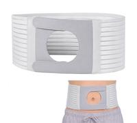 MIRCTRI Faja Abdominal para Estoma Transpirable con Abertura en U Cinturón de Soporte de Ostomía Elástico para Hombre y Mujer Ajustable de 13cm de Ancho Tallas M L XL(XL)