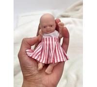 Mire & Mire 11.43 cm Muñeca Bebé de Silicona Completa, No Son de Vinilo - Muñeco Realista de Bebé Niña