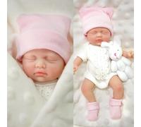 Mire & Mire Reborn Baby Dolls Muñeca de Silicona para niña de 7 Pulgadas Mini muñecas realistas para bebés recién Nacidos Cuerpo Completo de Silicona