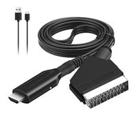 mireiar Convertidor de euroconector a HDMI todo en uno, entrada euroconector a HDM con cable USB HD 720/1080P HDMI a conector euroconector para monitor HDTV, proyector STB, VHS, Xbox, PS3, Sky Blu-Ray