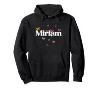 Miriam - Hermoso Nombre de niña con Mariposas Coloridas Sudadera con Capucha