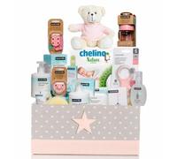 Mirifarma Canastilla Bebé Recién Nacido Suavinex Fantasy | Cesta Bebé Regalo con Productos para Recién Nacido | Incluye Peluche, Biberón, Chupete, Mordedor, Gel Champú, Loción, Crema y Pañales (Rosa)