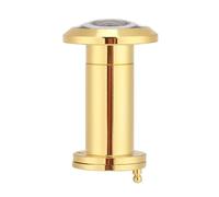 Mirilla de 200 grados, 2 uds., diámetro tubo 5/8 pulgadas, visor puerta bronce rojo, mirilla ángulo visión amplio cromado cepillado dorado for el hogar(Gold)