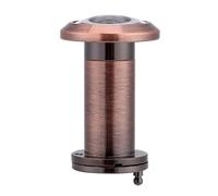 Mirilla de 200 grados, 2 uds., diámetro tubo 5/8 pulgadas, visor puerta bronce rojo, mirilla ángulo visión amplio cromado cepillado dorado for el hogar(Red Bronze)