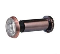 Mirilla de gran angular para seguridad del hogar, lente ojo de gato fácil de instalar con diseño discreto para puertas delanteras traseras y entrada de oficina, cobre rojo (cobre rojo)