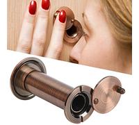 Mirilla de puerta 220 HD con amplio ángulo de visión, mirilla para puerta de casa, lentes de visor antirrobo de aleación de zinc con cubierta de privacidad resistente, para puerta de 55 - 90 mm de